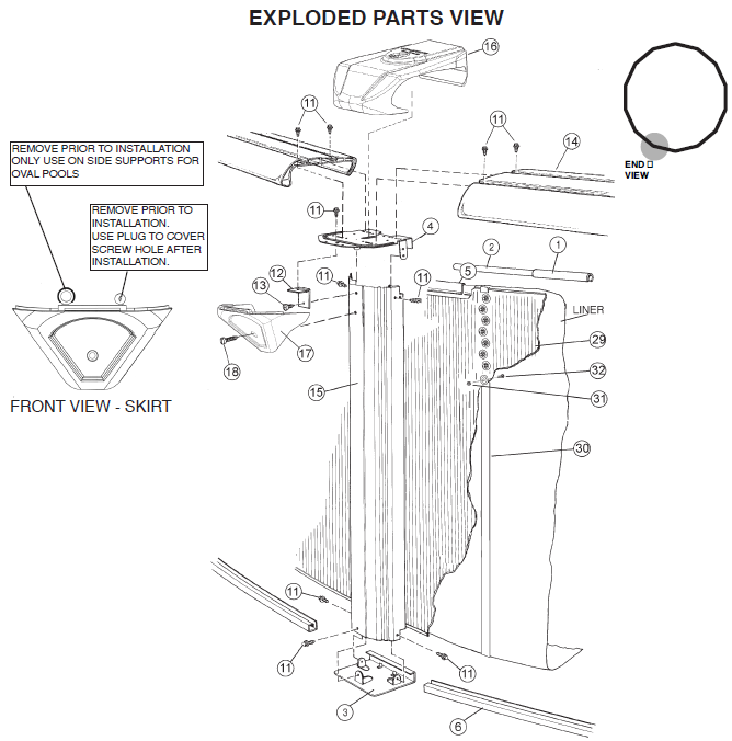 30' Round 52" Embassy Royal Retreat Parts Reorder